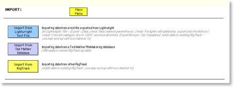 RigTrack Import Options