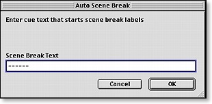 Auto Scene Break control