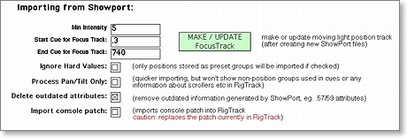 FocusTrack Import