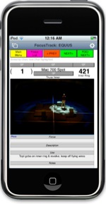 FocusTrack in an iPhone
